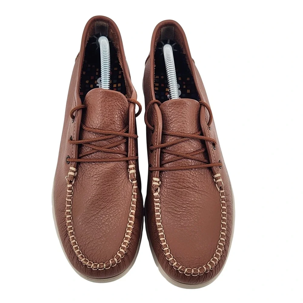 SAS Breezy II Lace Up Moc Womens 9 N Brown‎ Leather Comfort Shoes